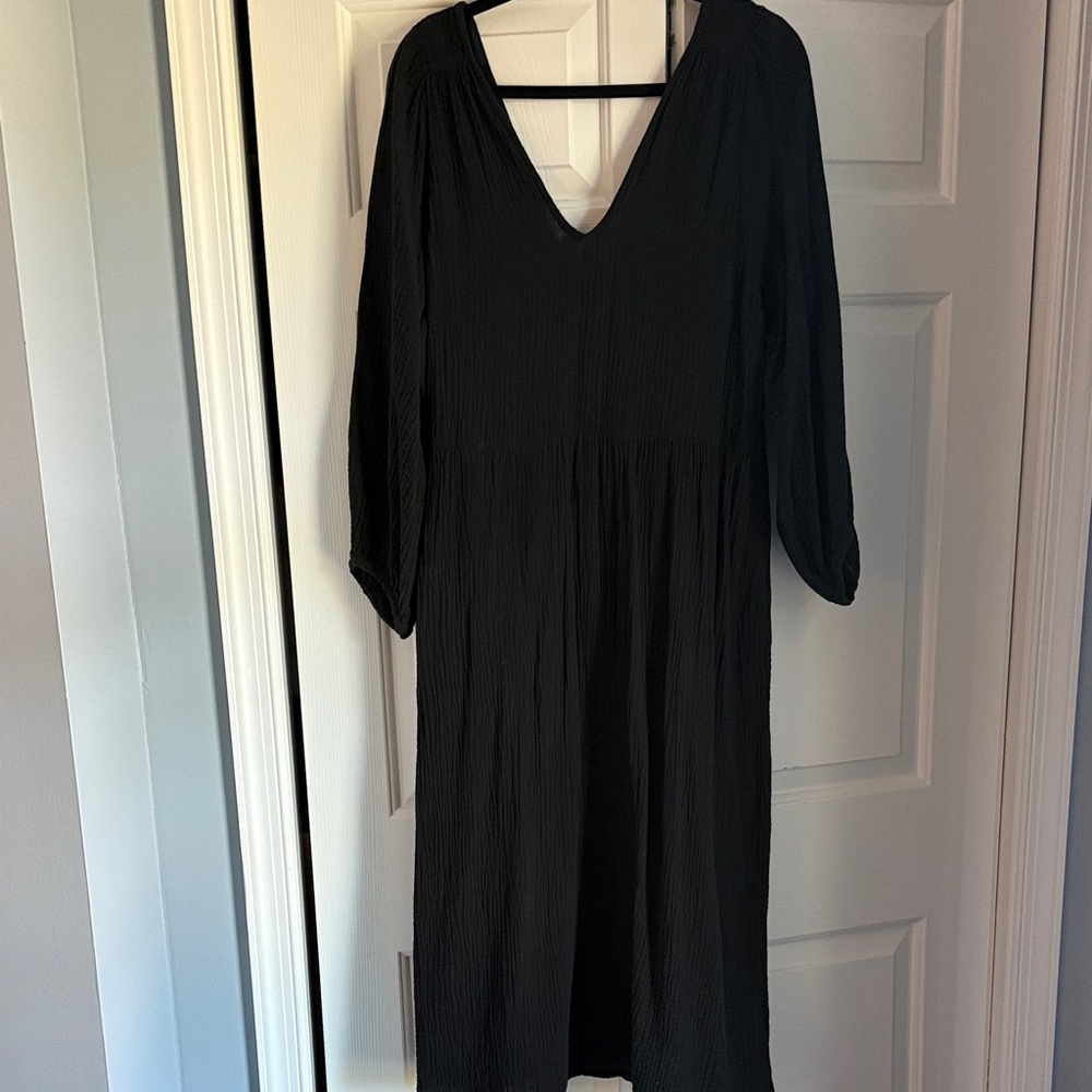 Madewell Black Long Sleeve Dress